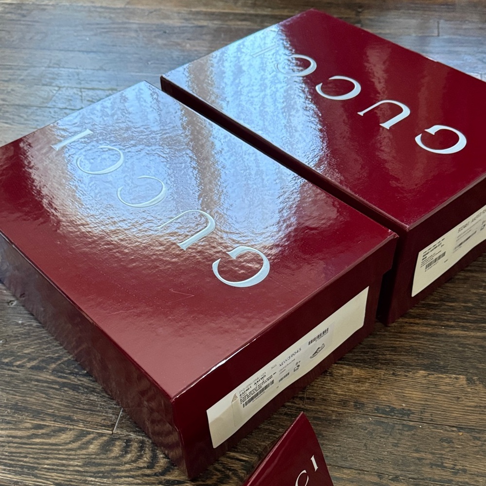 Gucci Burgundy Shoe Boxes